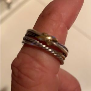 X Crossover Ring with 18K gold